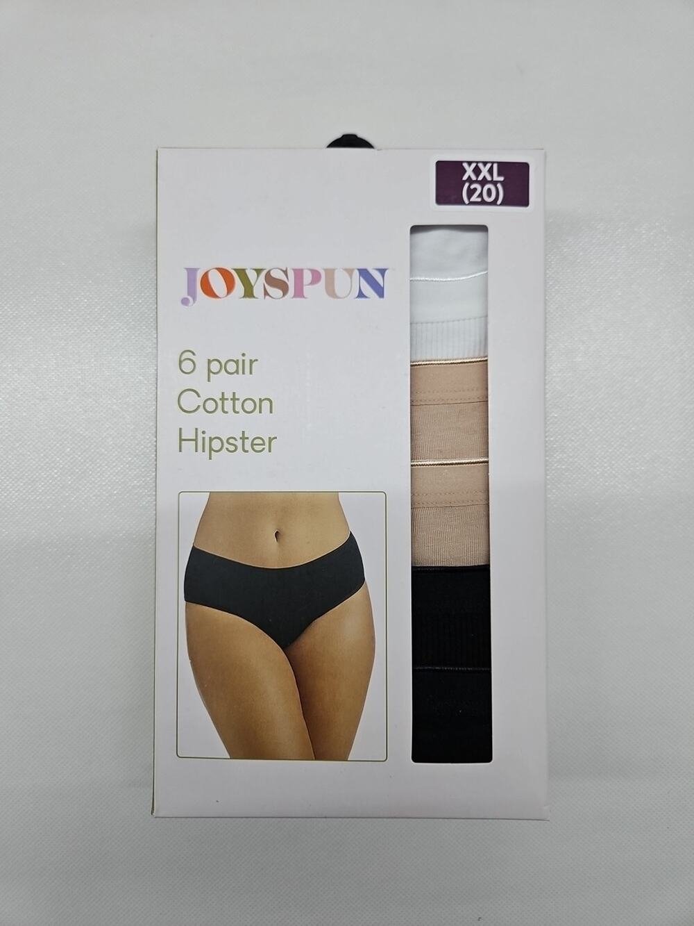 Joyspun Woman's Hipster Cotton Size XXL Multicolor 6-pack New